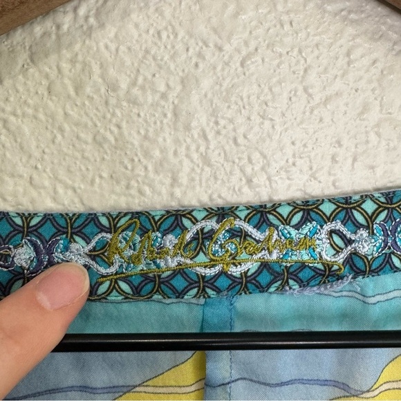 Robert Gram Womens Large 100% Silk Sheer Sequin Boho Flowy Coverup Vacation - Picture 8 of 11